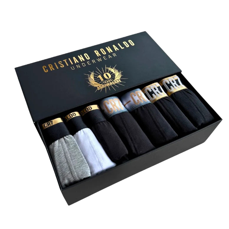 CR7 Men's 7-Pack Cotton Blend Trunks 10th Anniversary Gift-Box