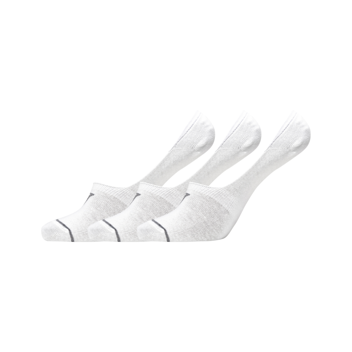 Men's No-Show Bamboo or Cotton 3-Pack Socks, White
