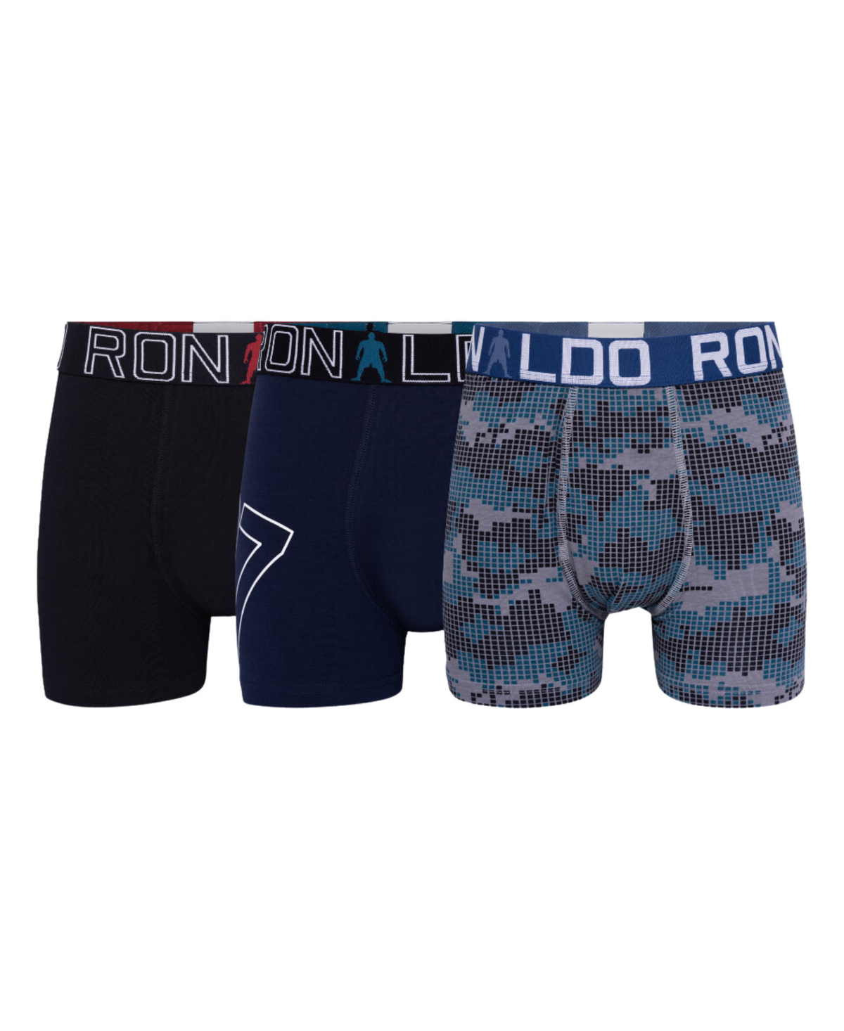 CR7 Boy's 3 Pack Cotton Blend Trunks