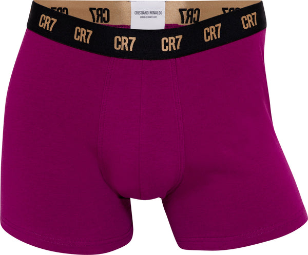 CR7 3-Pack Classic Logo Briefs, White W/ Yellow/pink/purple