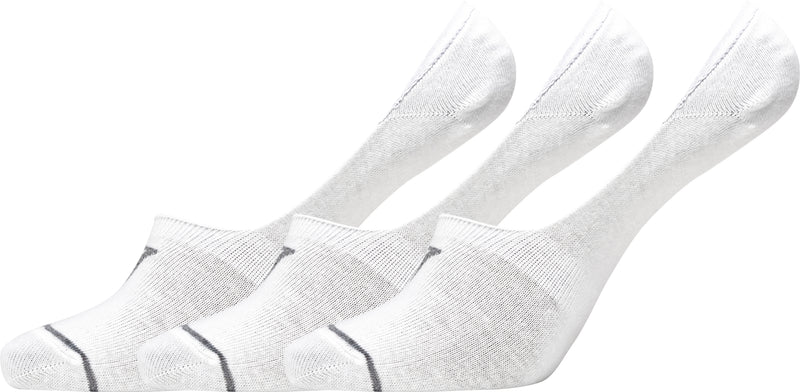 Men's No-Show Bamboo or Cotton 3-Pack Socks, White