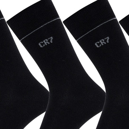CR7 Men's Cotton Blend 10-Pack Socks, black