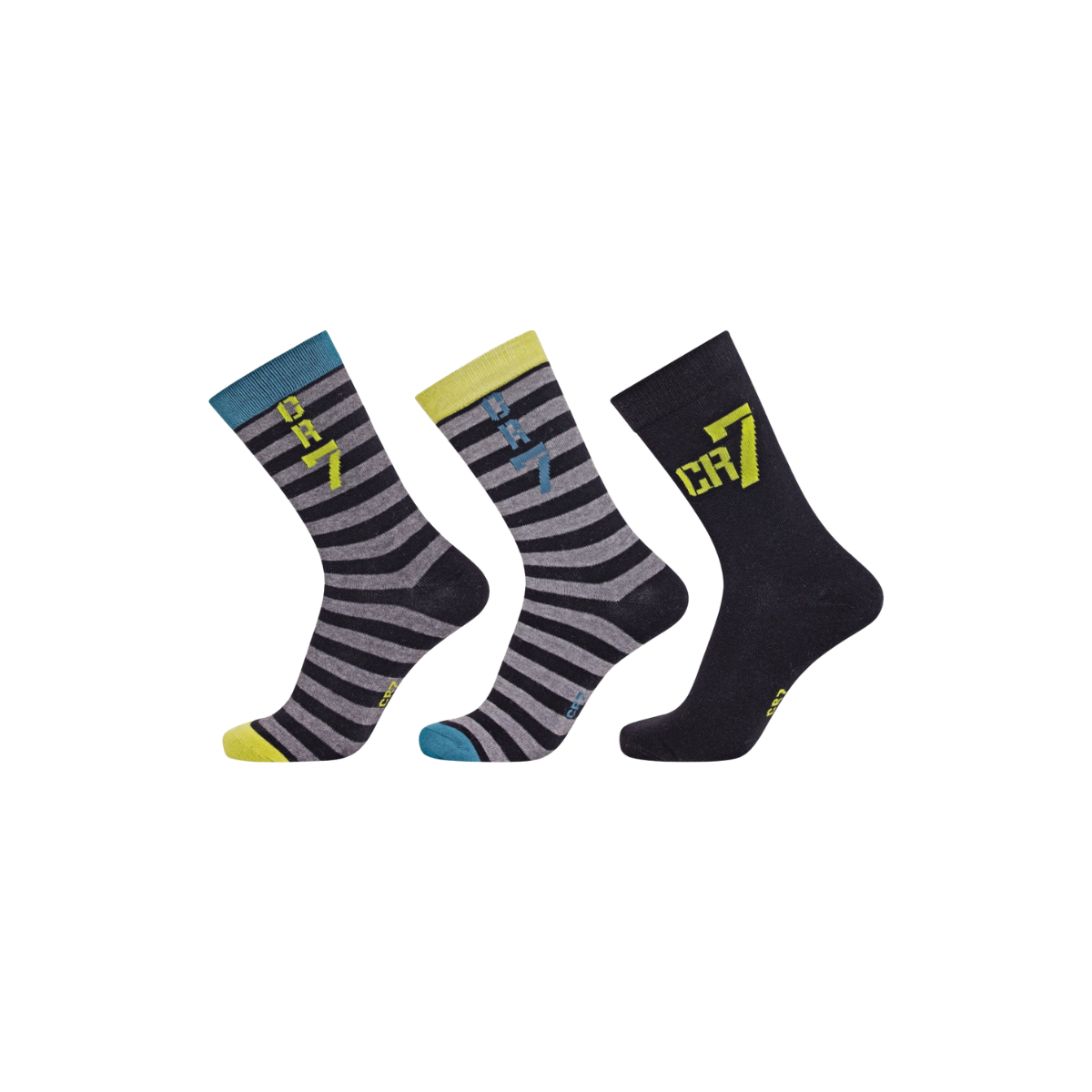 CR7 Boy's Cotton Blend 3-Pack Crew Socks