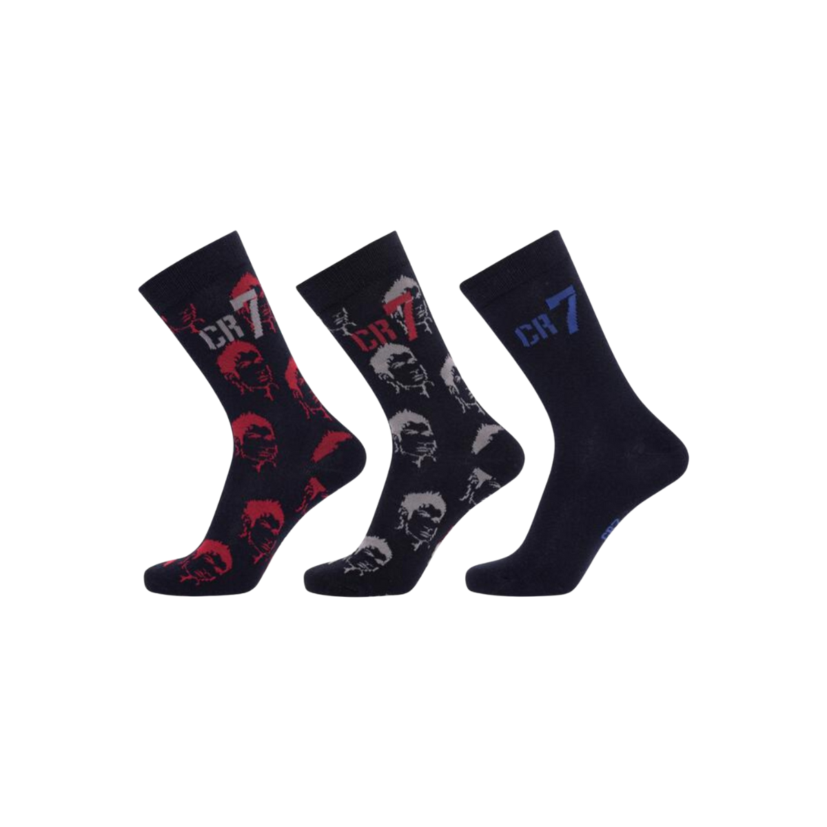 CR7 Boy's Cotton Blend 3-Pack Crew Socks