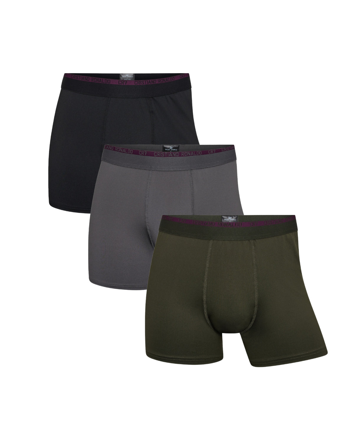 CR7 Men's 3-Pack Microfiber Blend Trunks