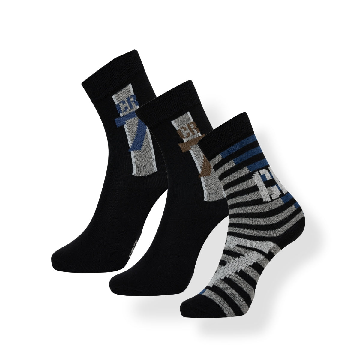 CR7 Boy's Cotton Blend 3-Pack Crew Socks