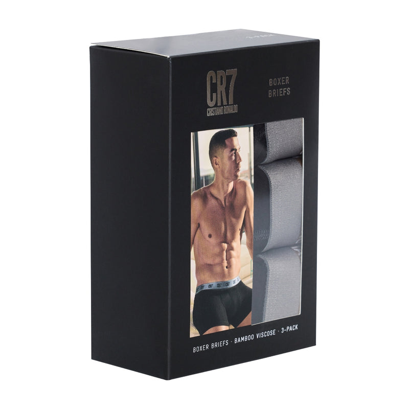 CR7 Men's 3-Pack Bamboo Blend Boxer-Briefs