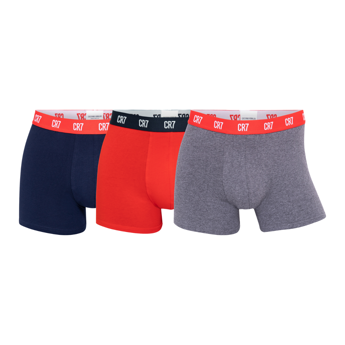 CR7 Men's 3 Pack Basics - Mezcla de algodón orgánico