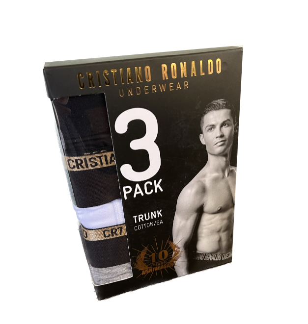 Cristiano Ronaldo CR7 Stretch Cotton Trunk 3-Pack Assorted 8100-49