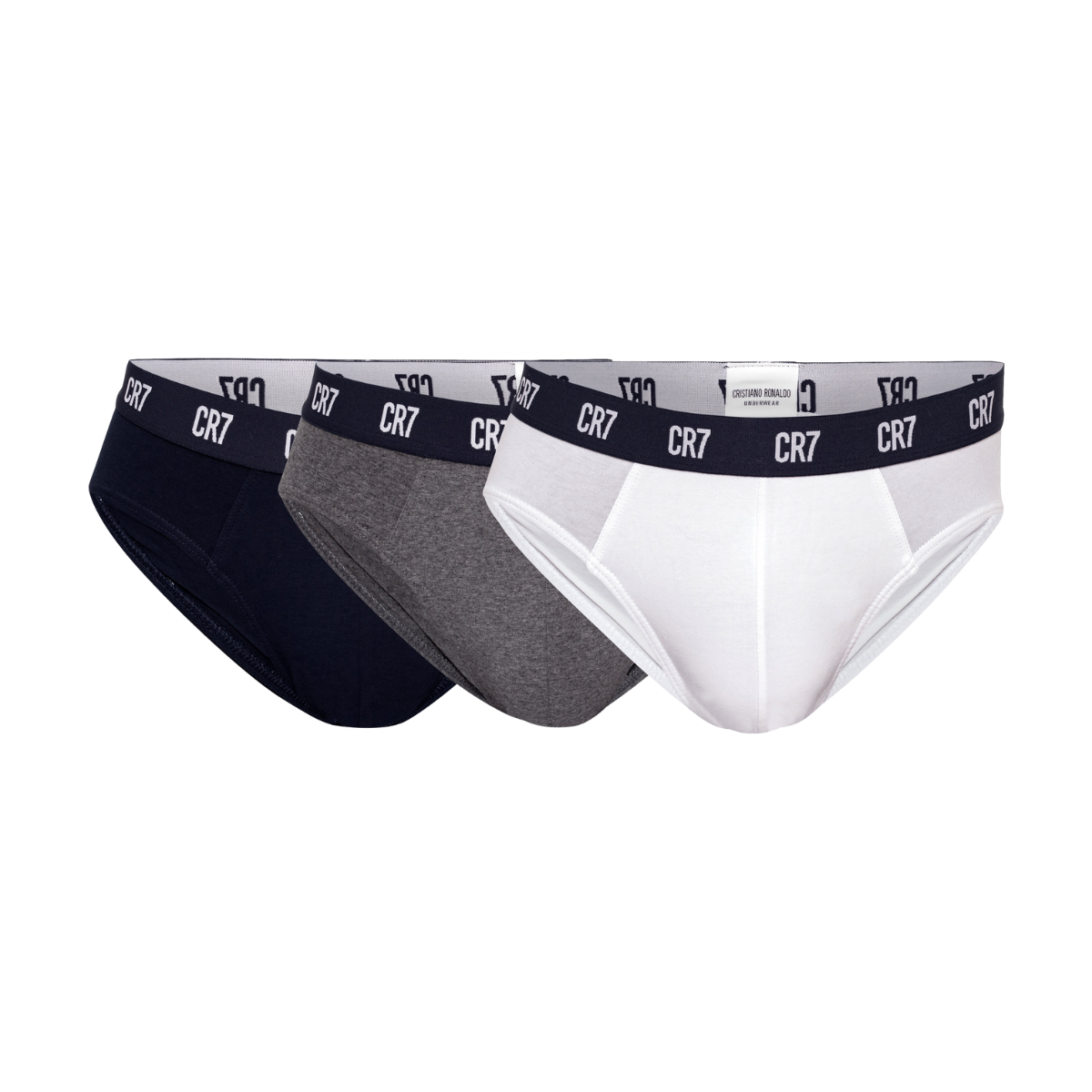 CR7 Men's 3 Pack Cotton Blend Briefs - Multicolor Basics