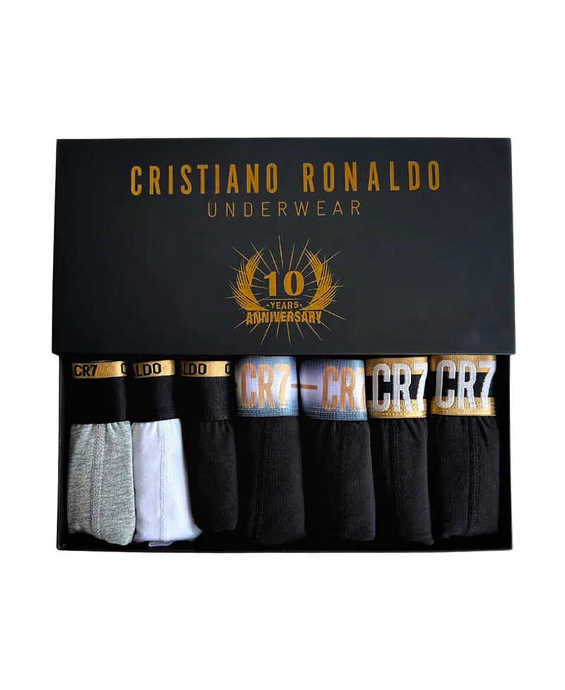 CR7 Men's 7-Pack Cotton Blend Trunks 10th Anniversary Gift-Box