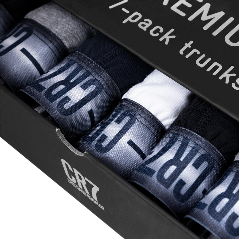 CR7 Men's 7-Pack Cotton Blend Trunks Premium Gift-Box