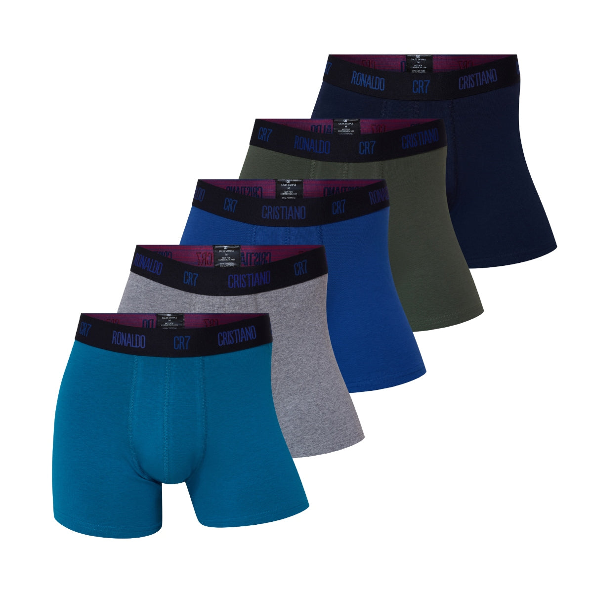 CR7 Herren Cotton Trunks Badehose – 2er Pack, Weicher Bund, Atmungsaktive Baumwolle