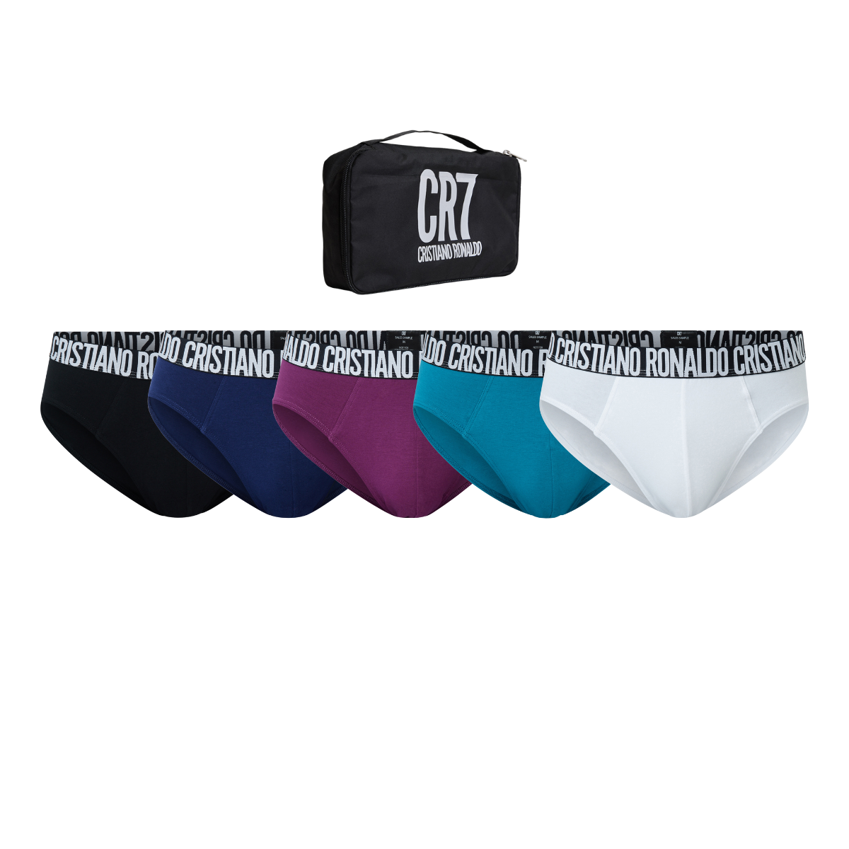 CR7 Men's Briefs 5-Pack in Travel Zip Bag