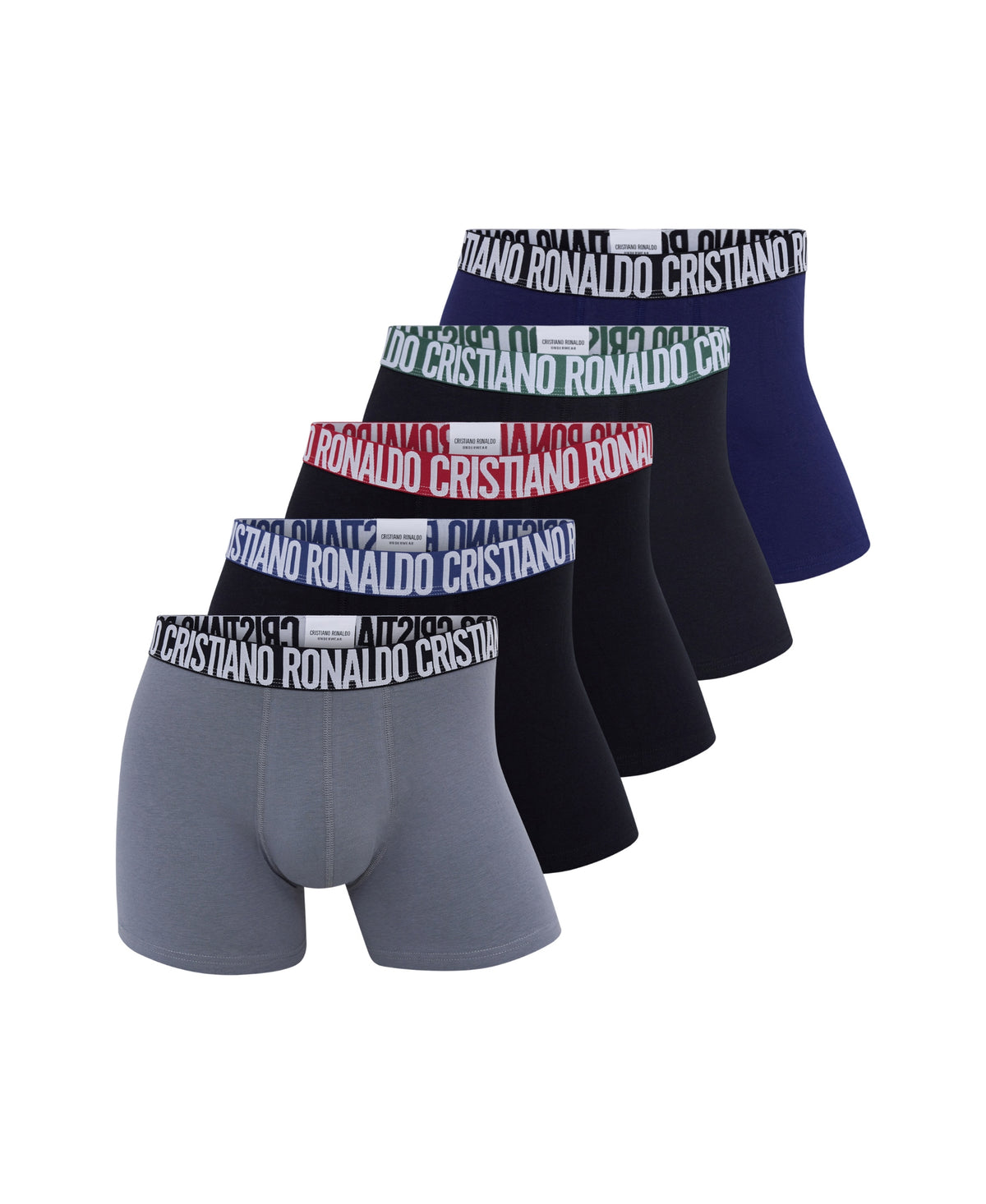 CR7 Men's 5-Pack Cotton Blend Trunks, Flat Pack