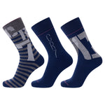 CR7 Men's Cotton Blend 3-Pack Fashion Socks, multicolor