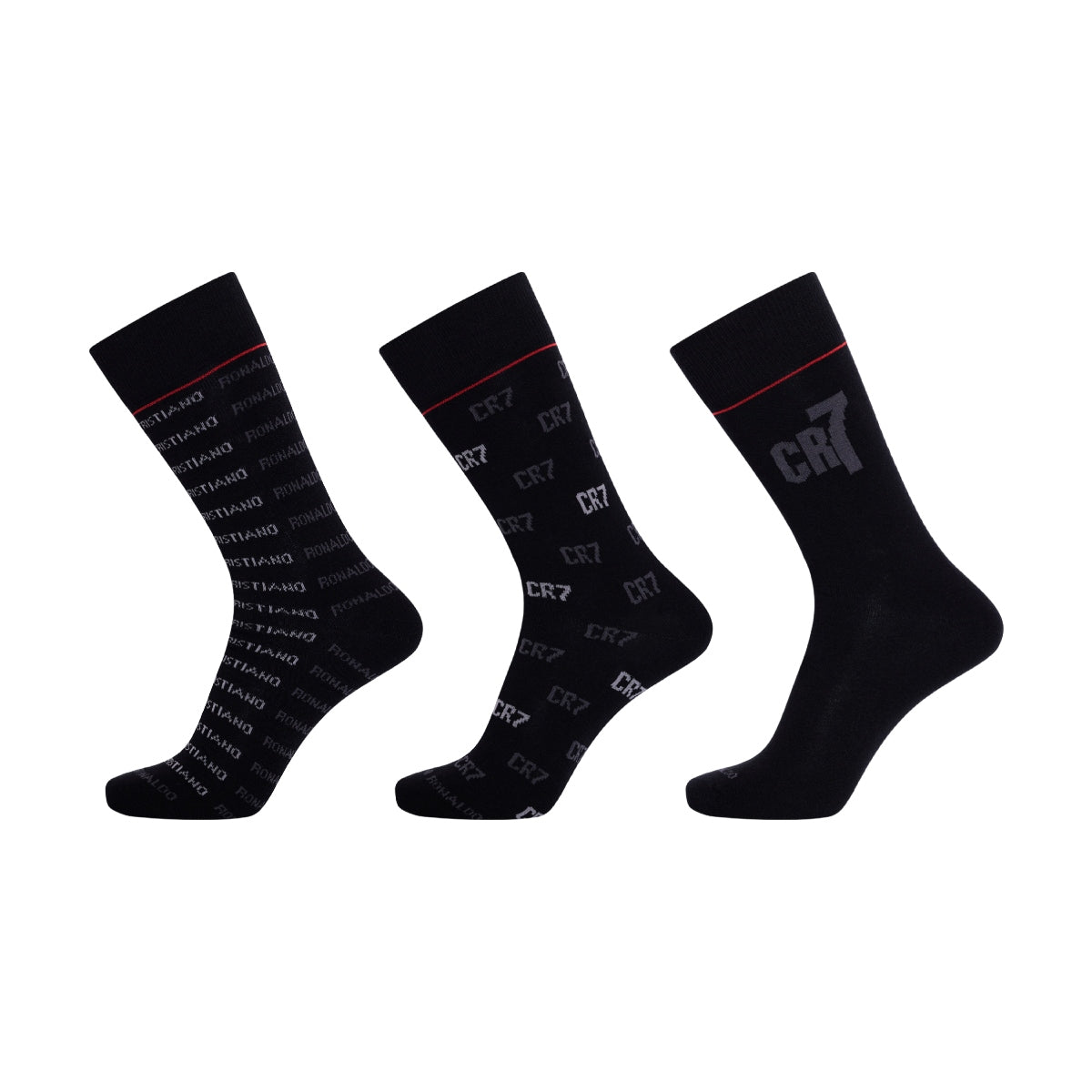 CR7 Men's Cotton Blend 3-Pack Fashion Socks, multicolor