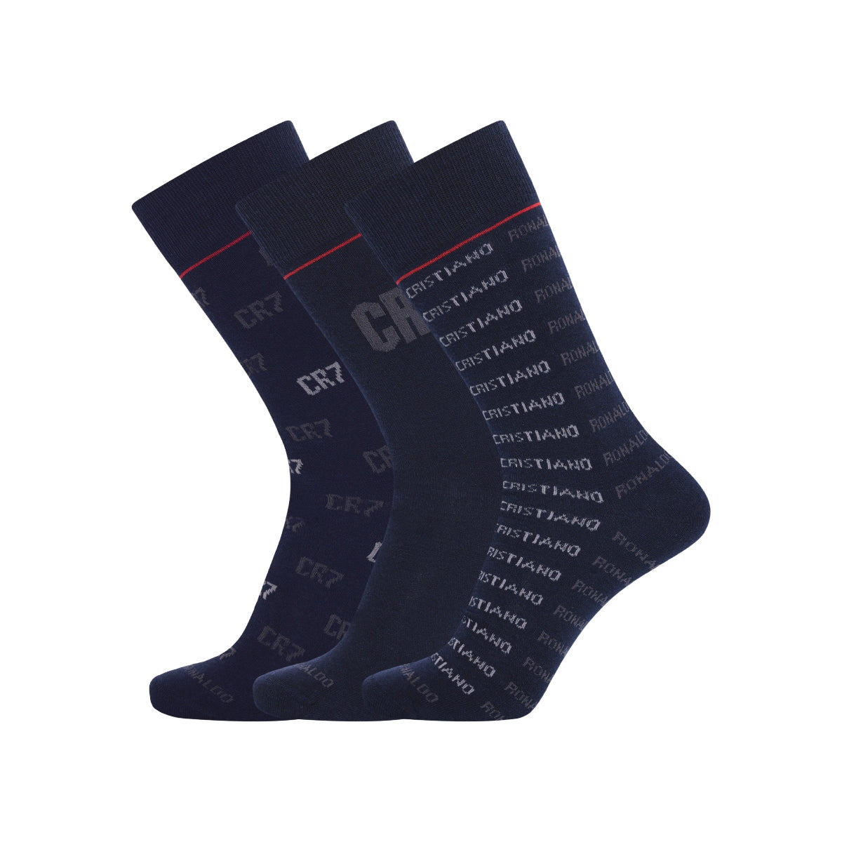 CR7 Men's Cotton Blend 3-Pack Fashion Socks, Gift Box