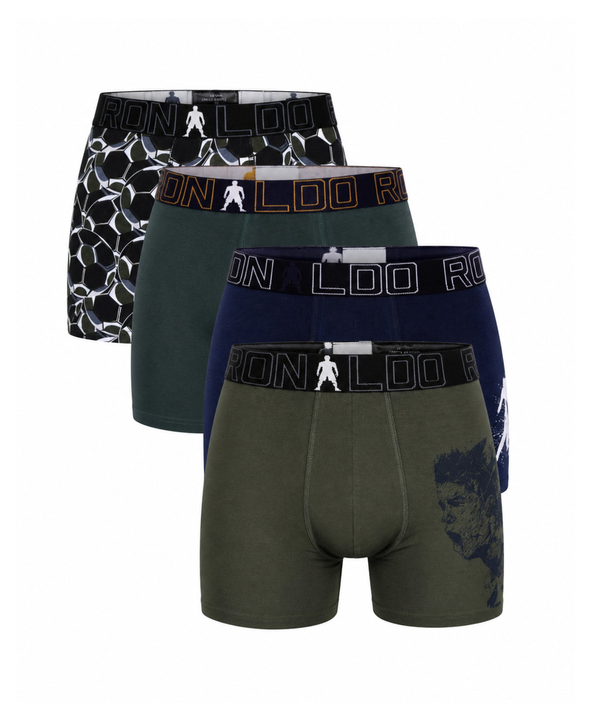 CR7 Boy's Cotton Blend 4-Pair Trunk Bundle