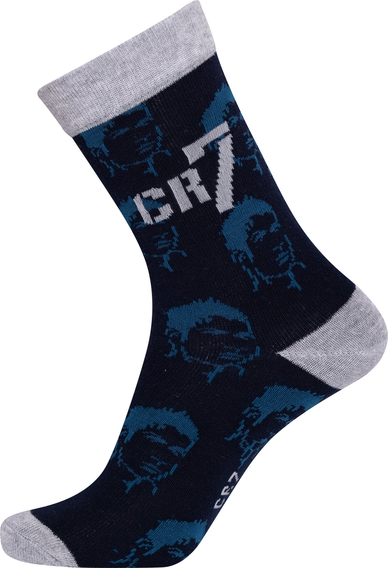 CR7 Boy's Cotton Blend 3-Pack Crew Socks