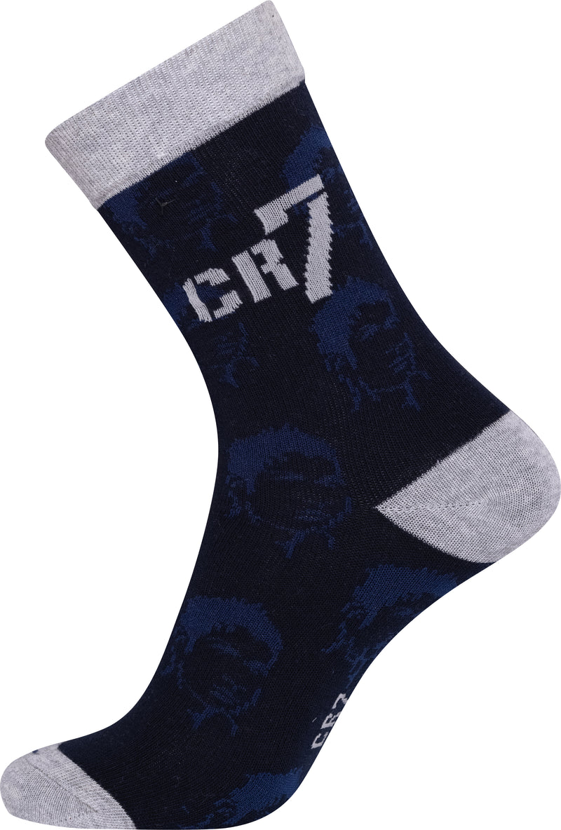 CR7 Boy's Cotton Blend 3-Pack Crew Socks