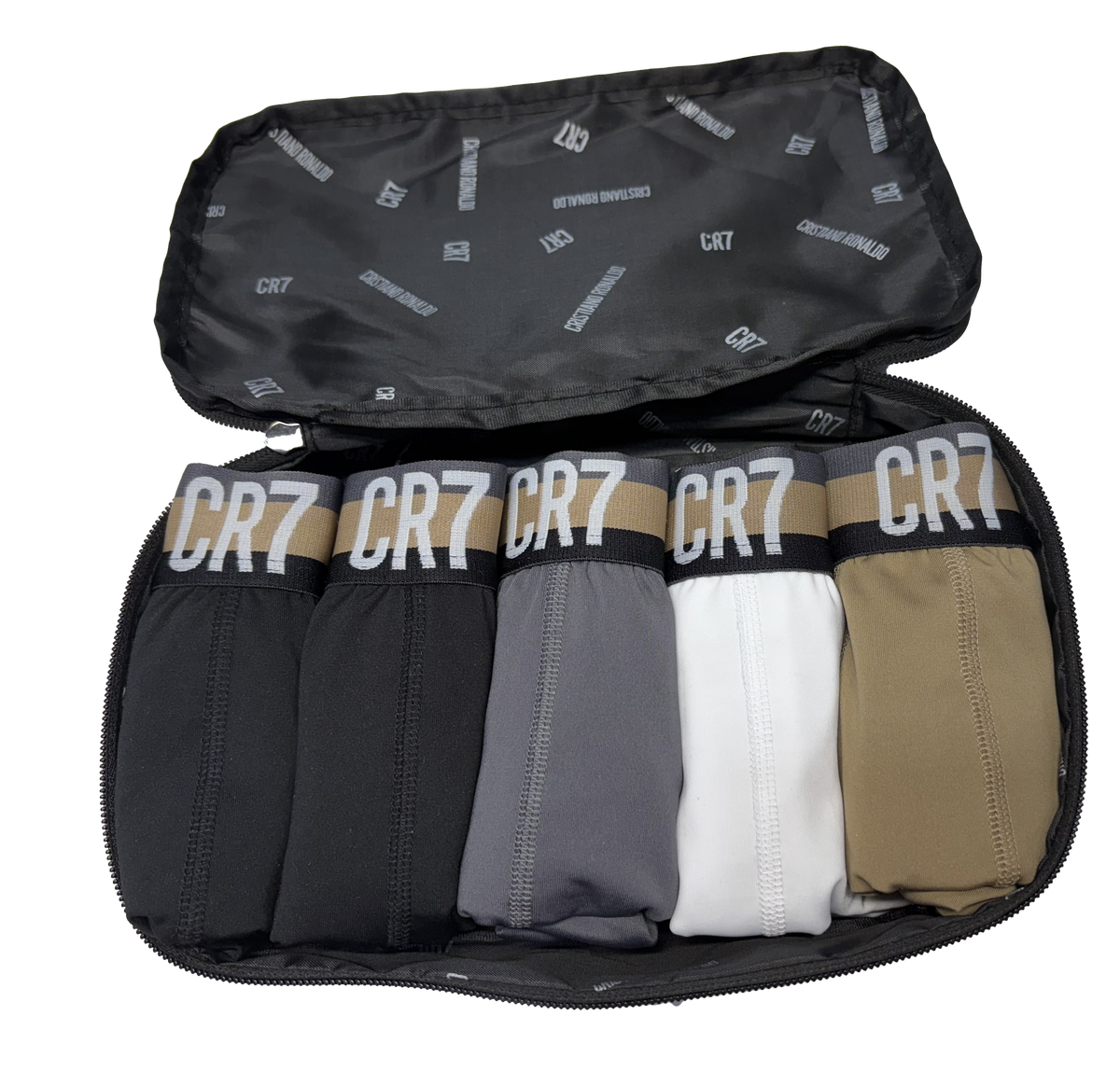 CR7 Men's 5-Pack Micro Blend Trunks, Travel Bag