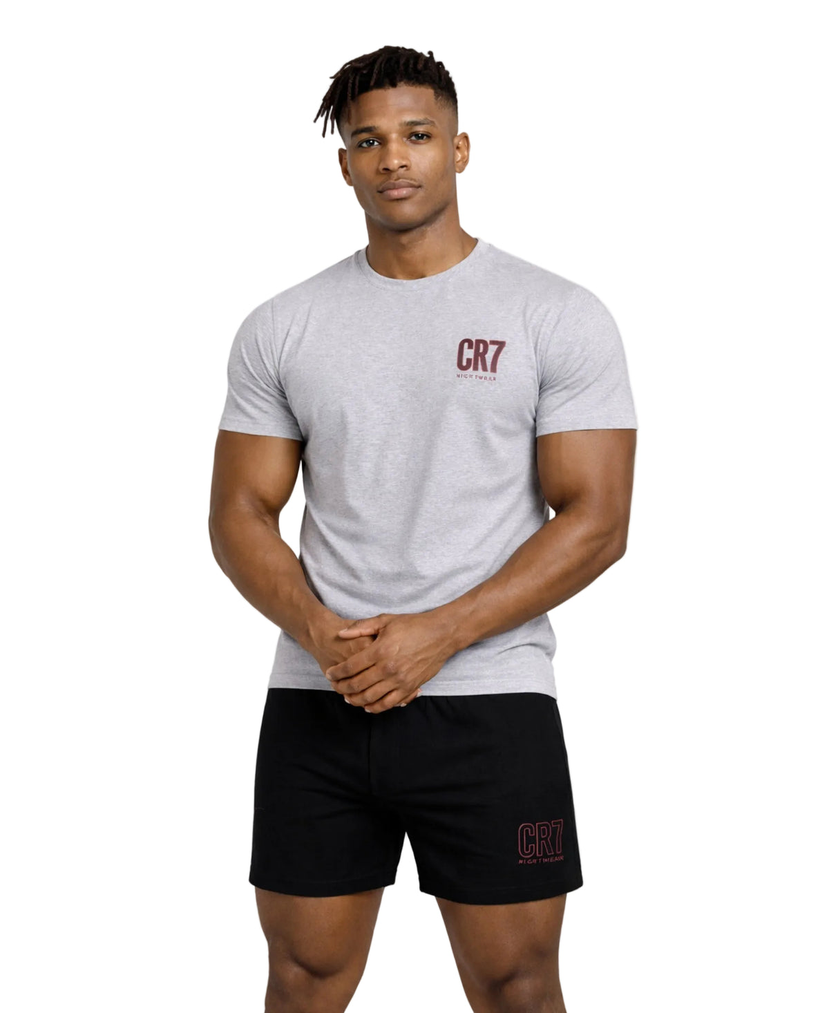 CR7 Men's Loungewear Set- Shorts, Short Sleeve with Gift Box