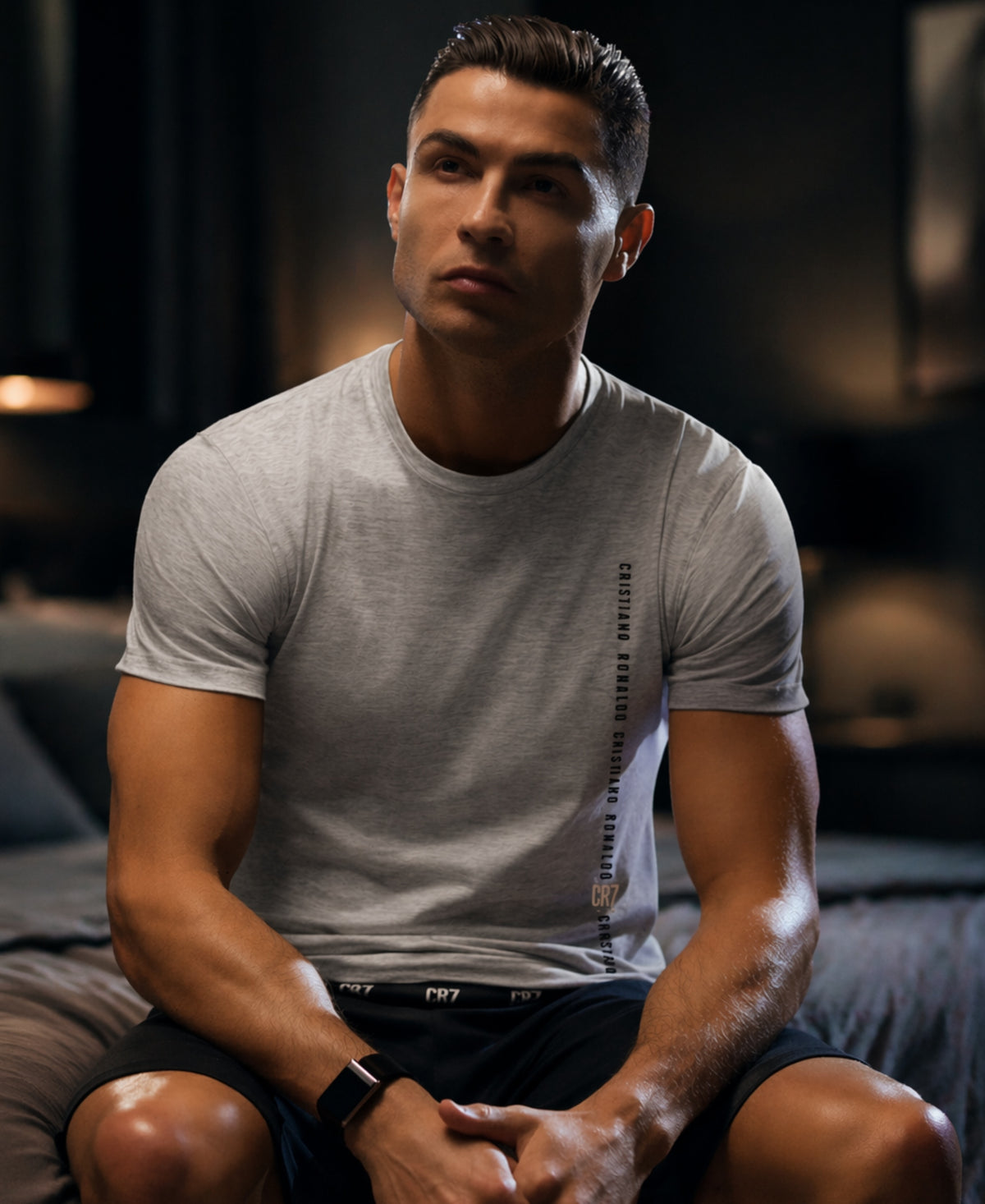 CR7 Men's Loungewear Set- Shorts, Short Sleeve with Gift Box