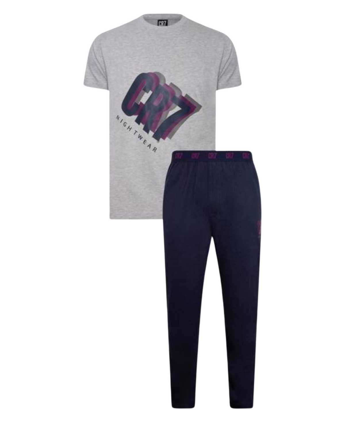 CR7 Men's Loungewear Set- Pants, Short Sleeve