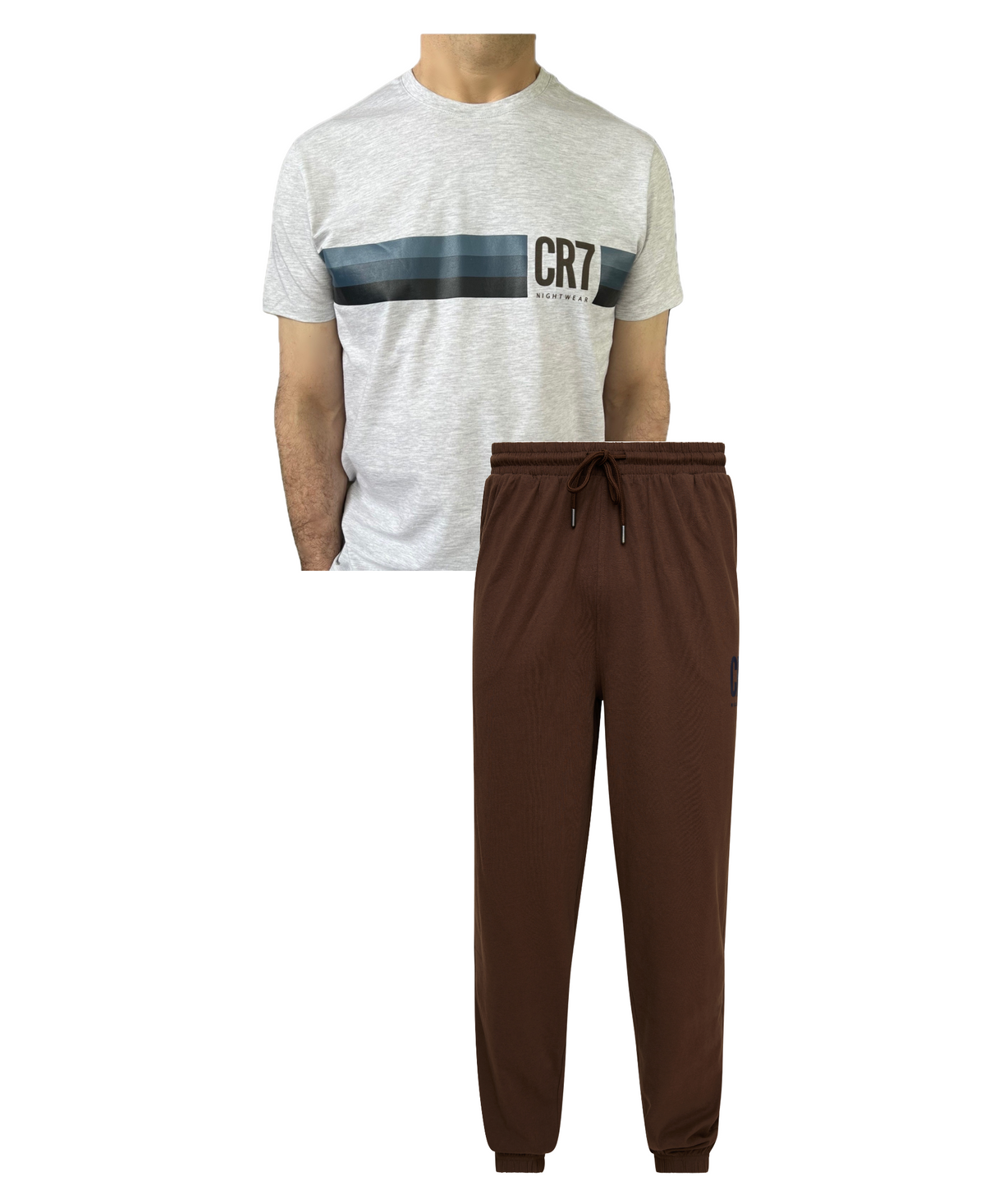 CR7 Men's Loungewear Set- Pants, Short Sleeve