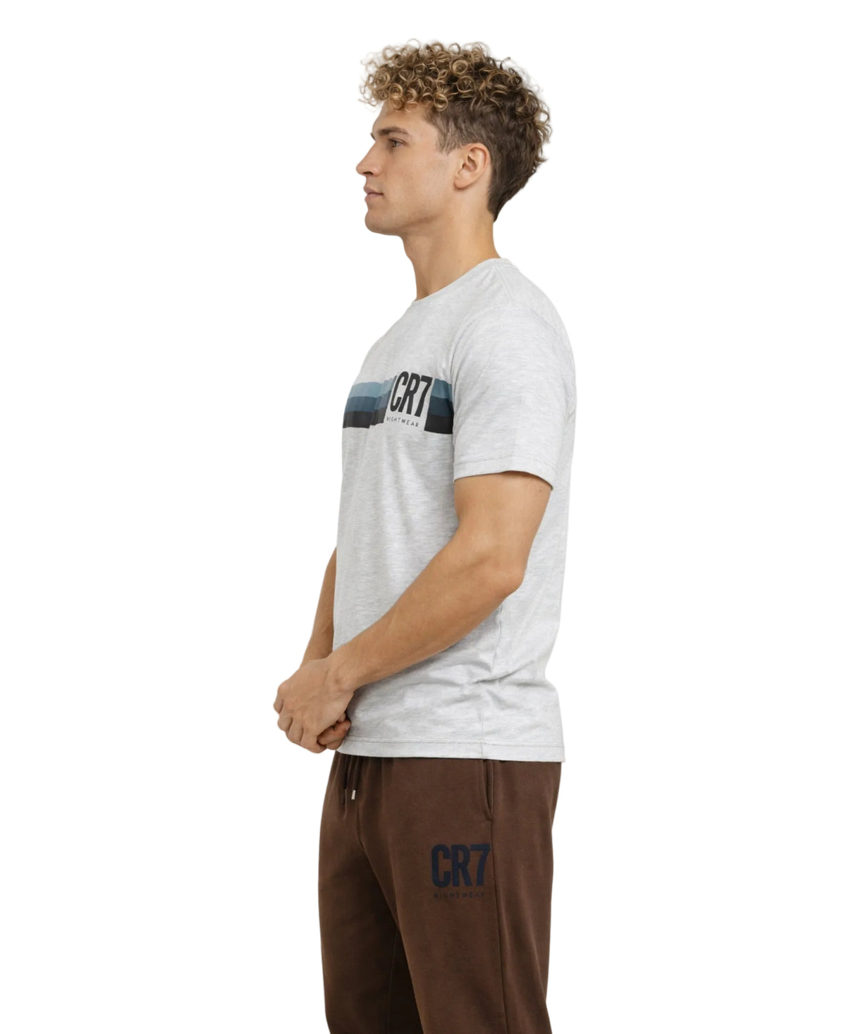CR7 Men's Loungewear Set- Pants, Short Sleeve