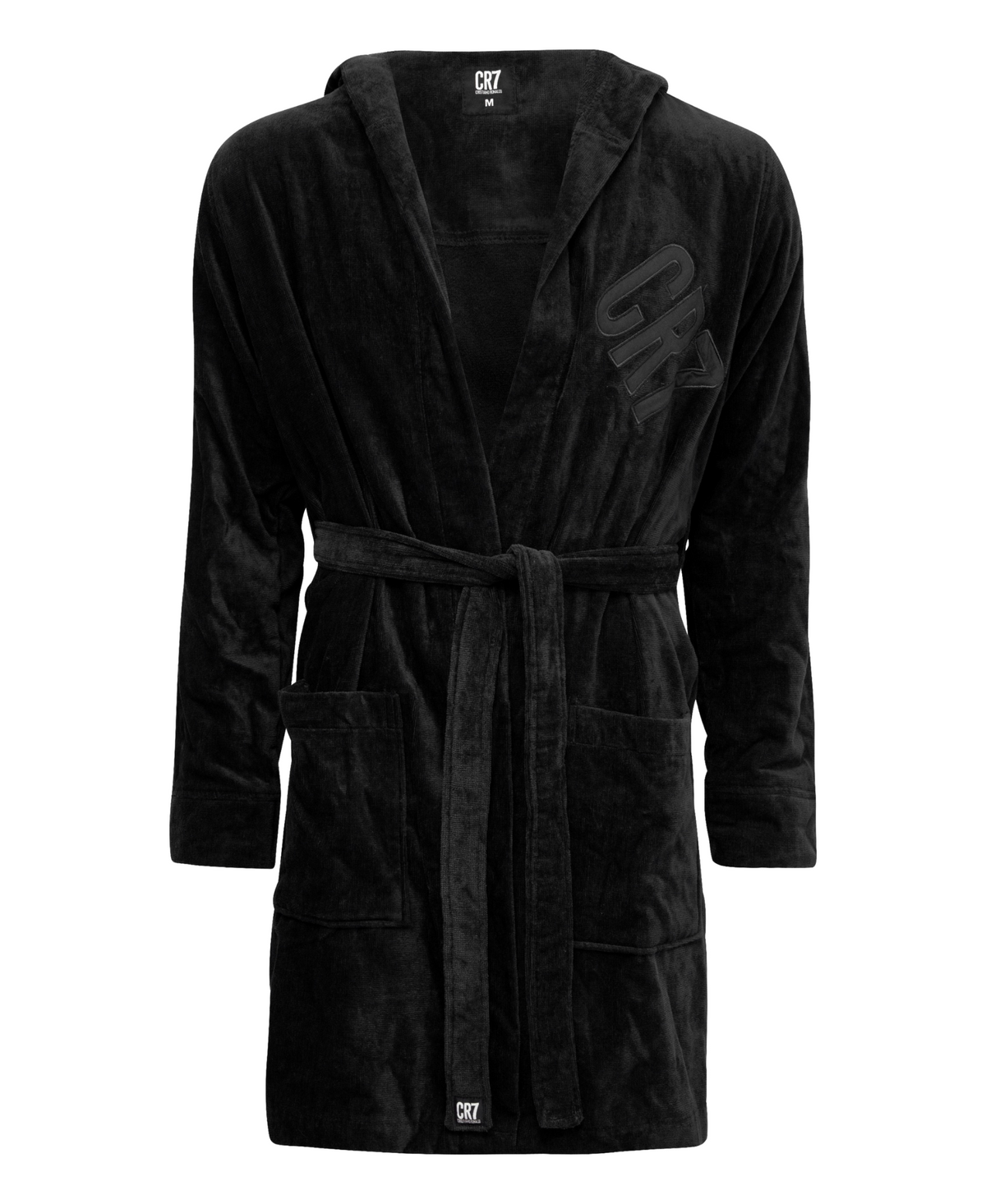 CR7 Men's Bathrobe -100% Cotton [Black]