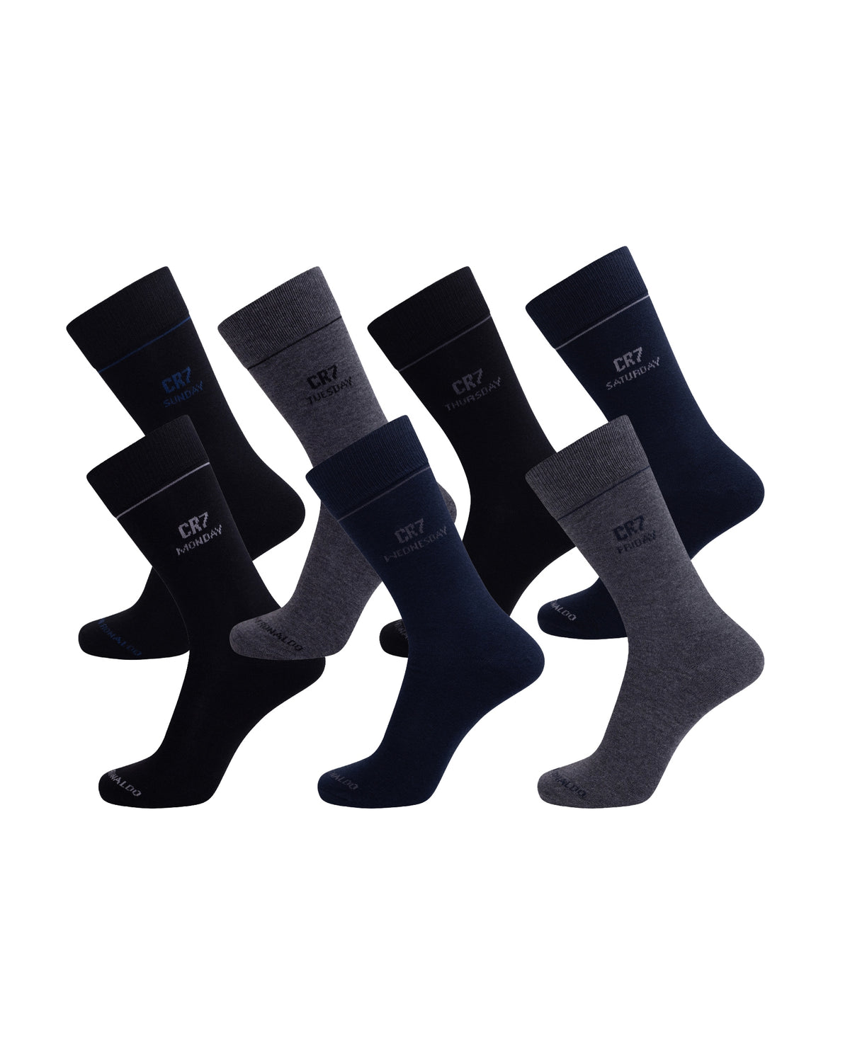 CR7 Days a Week, Men's Cotton Blend 7-Pack Socks
