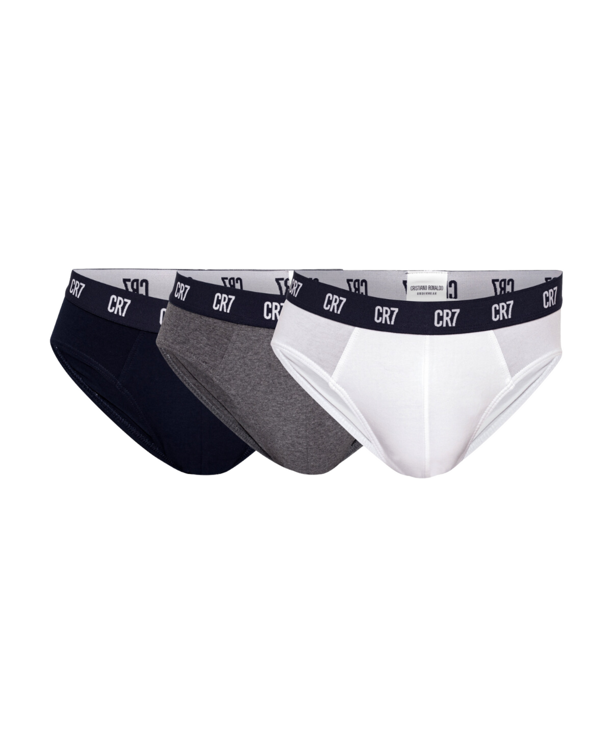 CR7 Men's 3 Pack Cotton Blend Briefs - Multicolor Basics