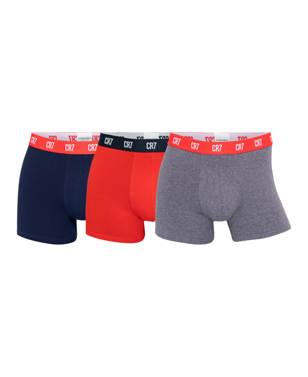 CR7 Men's 3 Pack Basics Cotton Blend Trunks