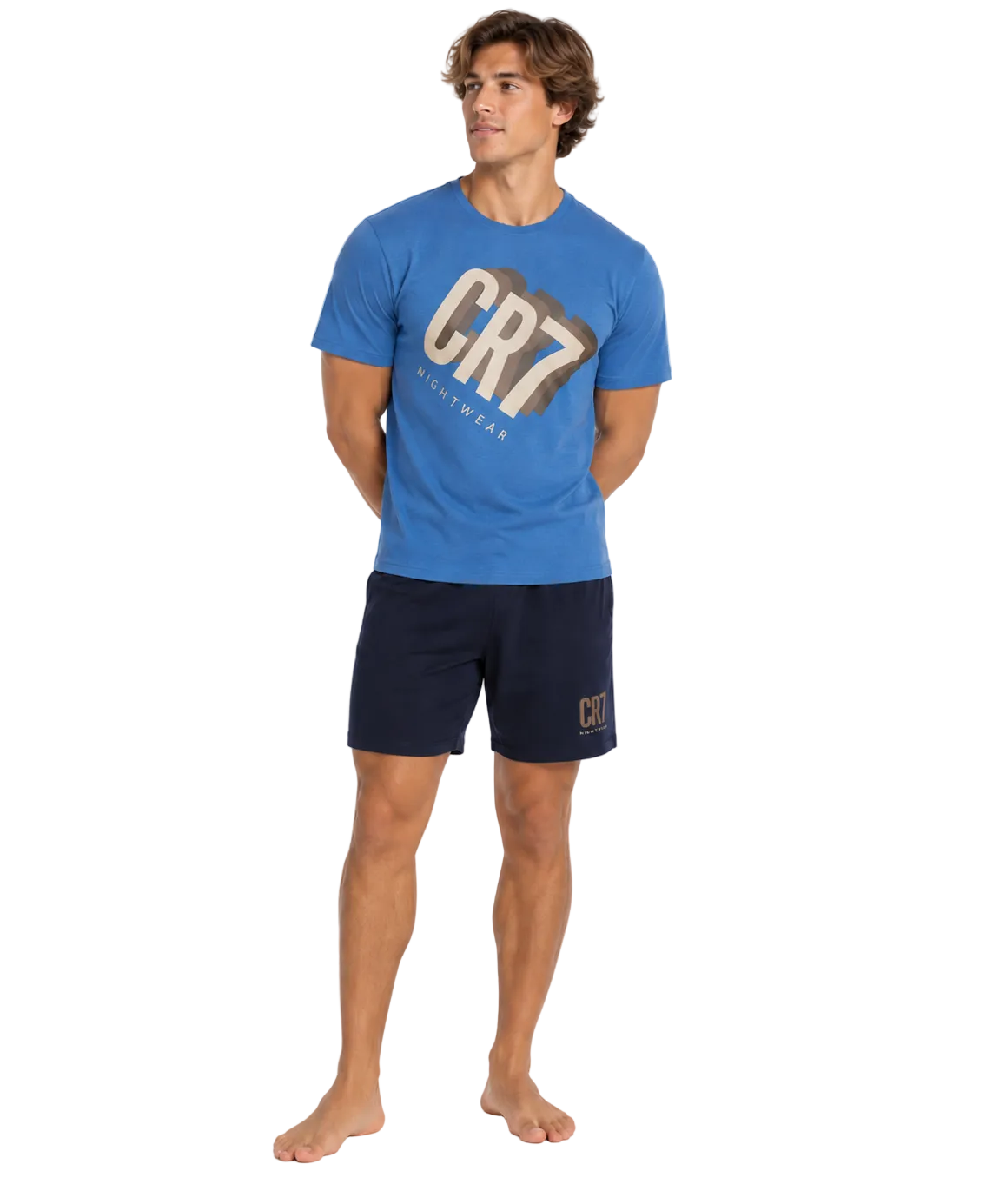 CR7 Men's Loungewear Set - Shorts, Short Sleeve