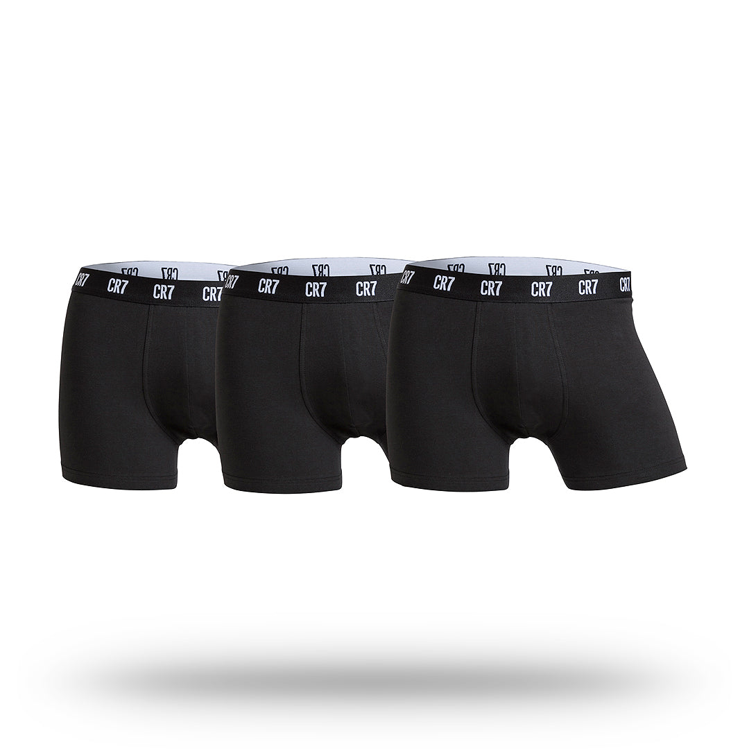 Pack de 3 calzoncillos de hombre CR7 de algodón orgánico - Black Basics