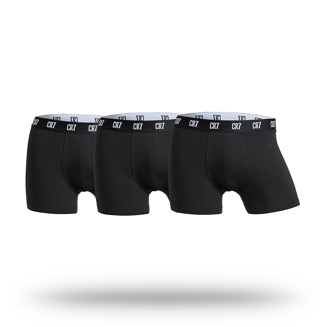 CR7 Men's 3 Pack Cotton Blend Trunks - Black Basics – CR7 Underwear