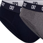 CR7 Men's 3 Pack Cotton Blend Briefs - Multicolor Basics