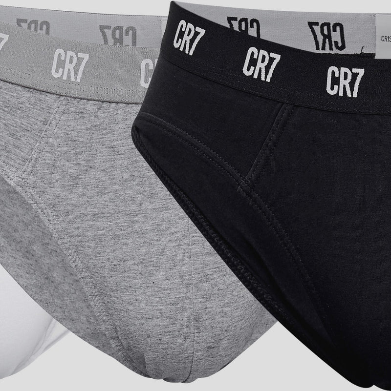 CR7 Men's Basics 3 Pack Cotton Blend Briefs, Multicolor Basics – CR7  Underwear