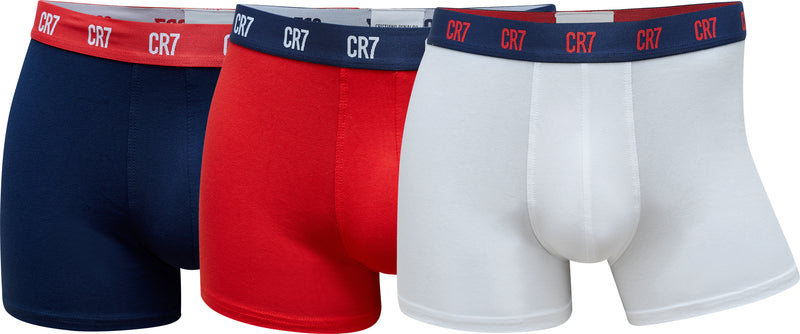 CR7 Men's 3-Pack Trunks Cotton Blend Trunks