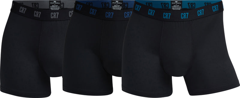 Cr7 Men 3-Pack Trunk Cotton Stretch Boxers