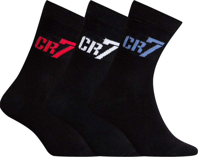 CR7 Boy's Cotton Blend 3-Pack Crew Socks