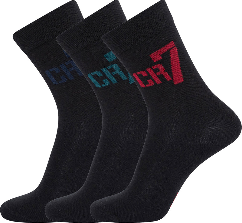 CR7 Boy's Cotton Blend 3-Pack Crew Socks