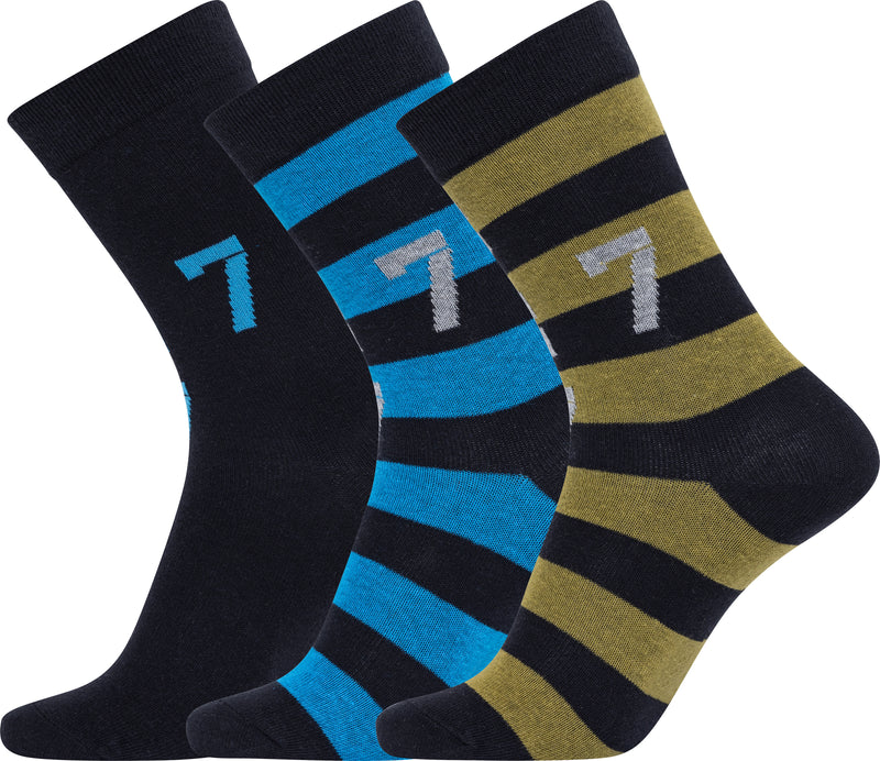 CR7 Boy's Cotton Blend 3-Pack Crew Socks
