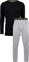 CR7 Men's Loungewear [Set] Long Sleeve | Pant, Black|Grey