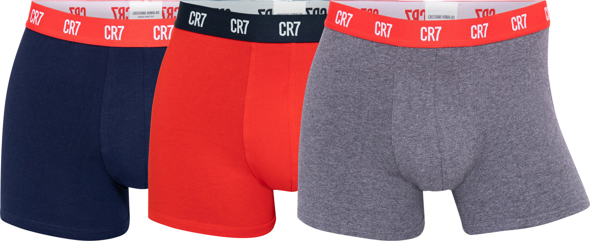 CR7 Men's 3 Pack Basics - Mezcla de algodón orgánico