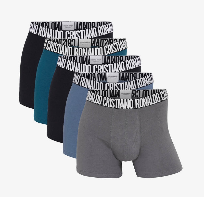 CR7 Boxers 3 Pack Mens Cristiano Ronaldo Basic Cotton Underwear Trunks