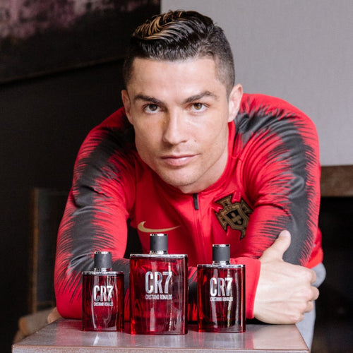 CR7 por Cristiano Ronaldo para hombres - Set de regalo de 3 piezas 3.4oz EDT Spray, 5.1oz Gel de ducha, 3.4oz Bálsamo para después del afeitado 